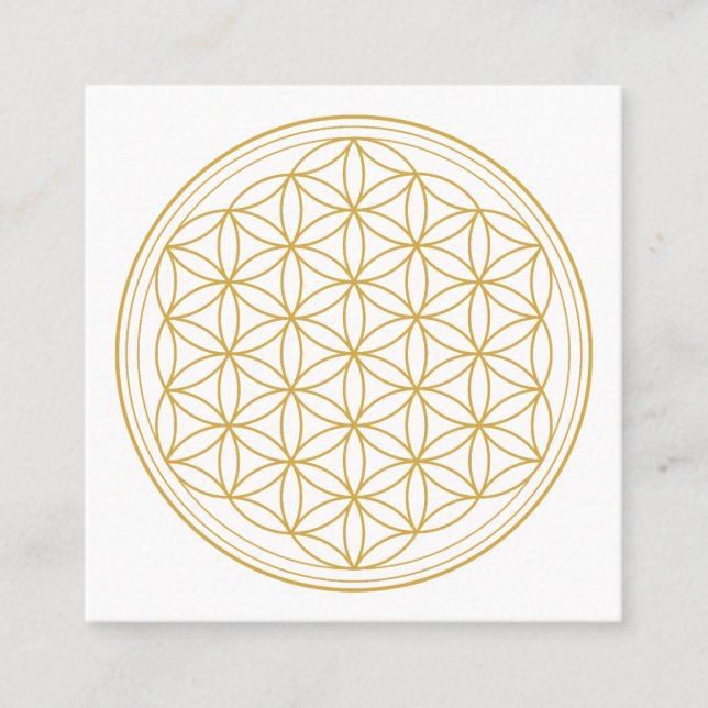 Gold- und White-Simple-Business-Card Quadratische Visitenkarte (Vorderseite)