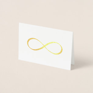 Gold Unendlichkeits-Symbol Kalligrafie Danke Folienkarte