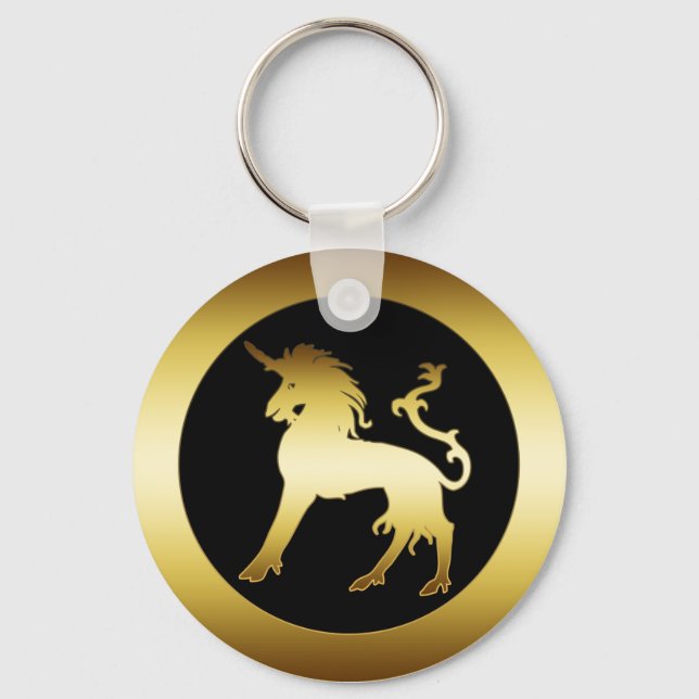 GOLD UNICORN SCHLÜSSELANHÄNGER (Vorderseite)