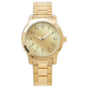 Gold Unisex Gold Bracelet Watch Armbanduhr
