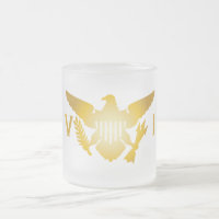 Gold US Jungfrau Islands Flaggen Mattierte Tasse