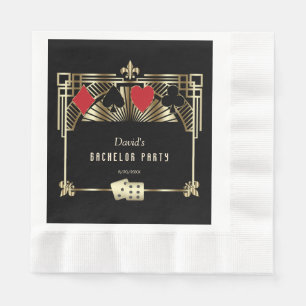 Gold Vegas Casino Royale Große Bachelor Party Serviette