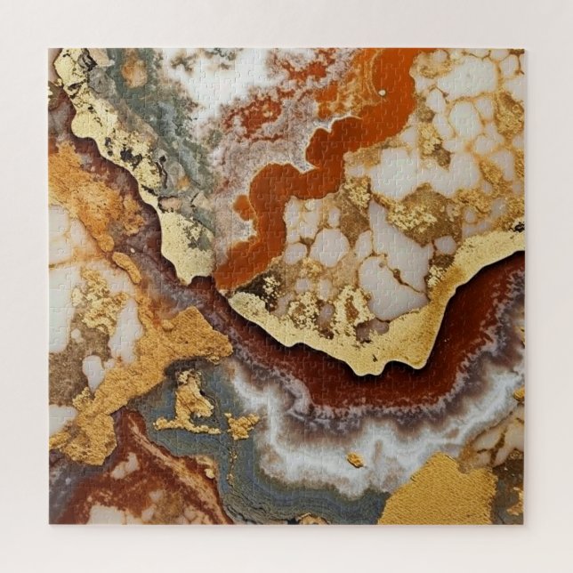 Gold Vein Agate Puzzle (Vertikal)