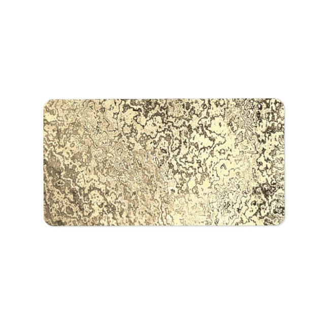 Gold Vein Marble Muster Business Personal Adressaufkleber (Vorne)