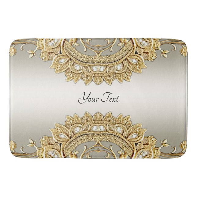 Gold Verziert Bath Mat Badematte (Vorderseite)