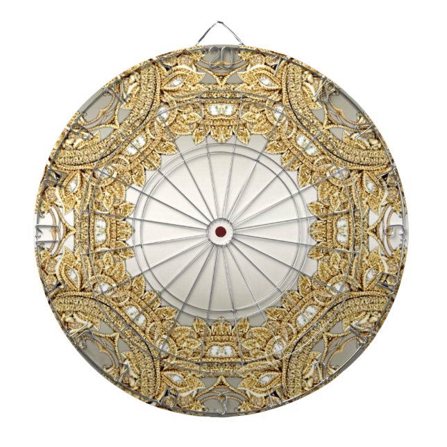 Gold Verziert Dartboard Dartscheibe (vorne)