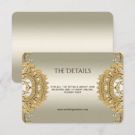 Gold-Verziert-Detail-Umschließungskarte Begleitkarte