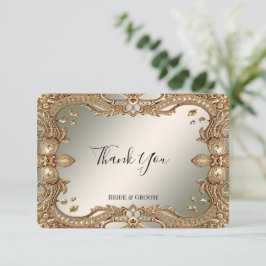 Gold Verziert Frame Dankeschön Card Dankeskarte