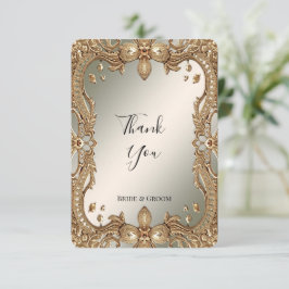 Gold Verziert Frame Dankeschön Card Dankeskarte