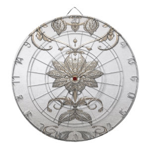 Gold Verzierte Dartboard Dartscheibe