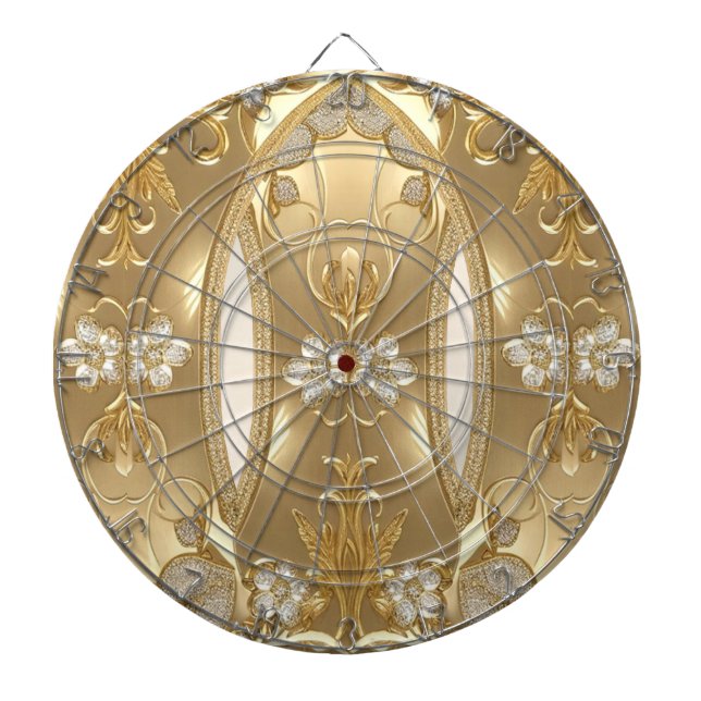 Gold Verzierte Dartboard Dartscheibe (vorne)