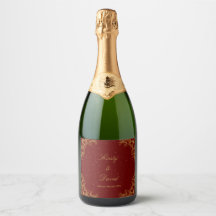Gold Verzierte Flora Flasche