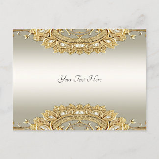 Gold Verzierte Postkarte