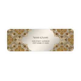 Gold Verzierte Rücksendeadresse