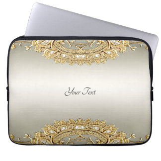 Gold Verzierter Notebookschlauch Laptopschutzhülle