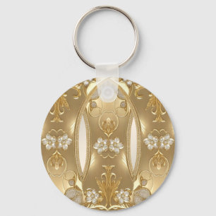 Gold Verzierter Schlüsselanhänger