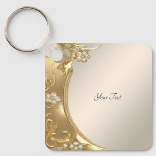 Gold Verzierter Schlüsselanhänger