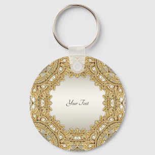 Gold Verzierter Schlüsselanhänger