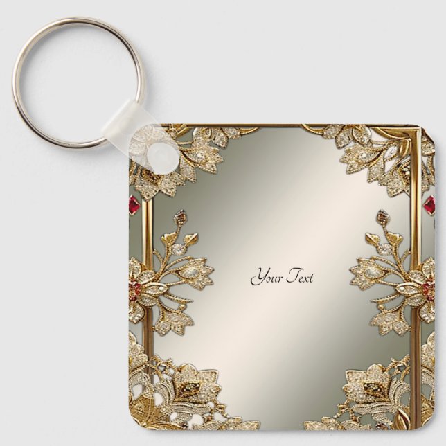 Gold Verzierter Schlüsselanhänger (Vorderseite)