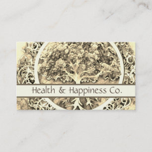 Gold Vintage Look Arbre de vie Carte de visite