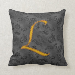 Gold Vintage Rose L Kissen