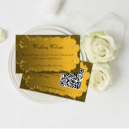 Gold Vintage Wedding Website Einschließungskarte Begleitkarte