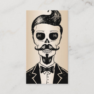 Gold Vintager Bargeldshop Skull Soziale Medien Visitenkarte