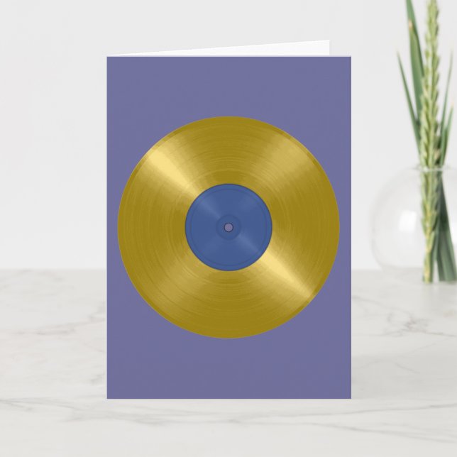 Gold Vinyl Record Album Karte (Vorderseite)