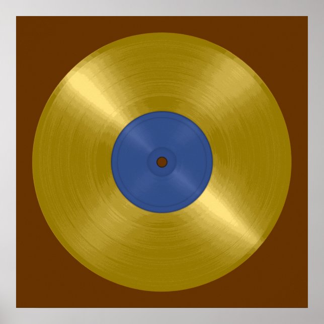 Gold Vinyl Record Album Poster (Vorne)