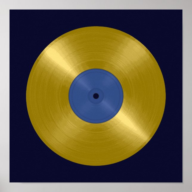 Gold Vinyl Record Album Poster (Vorne)