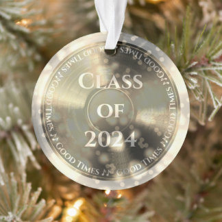 Gold Vinyl Record Class of Ornament