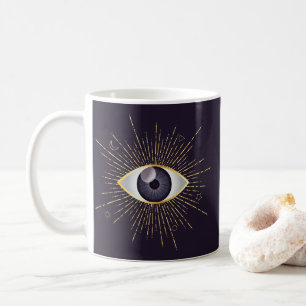 Gold & Violet Mystic Evil Eye Nazar Mati Kaffeetasse