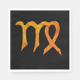 Gold Virgo Astrologie Schild Custom Serviette