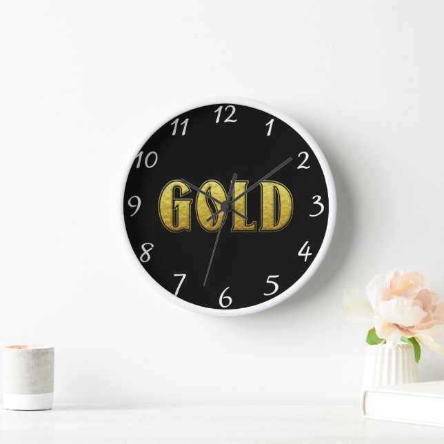 Gold Wall Clock Uhr (Zuhause)