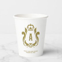 Gold Wappen Mit Monogramm