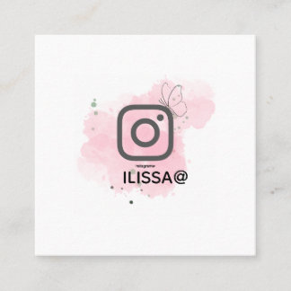 Gold Wasserfarbe Instagram Klein Quadratische Visitenkarte