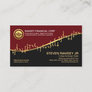 Gold Wave Stock Exchange Graph Forex Trading Visitenkarte
