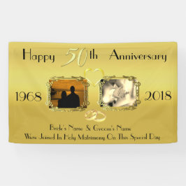 Gold Wedding 50 Jahre Jubiläum Idee Banner