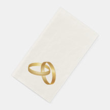 Gold Wedding Band Bild gedruckt Papier Napkin
