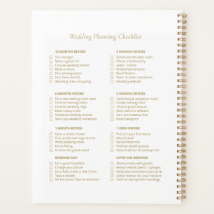 Gold Wedding Checklist Planner Planer