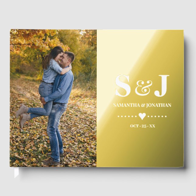 Gold Wedding Foil Guestbook Gästebuch (Vorderseite)