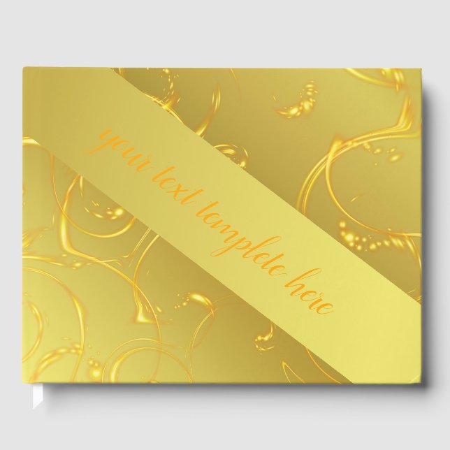 Gold Wedding Gästebuch, Vorlage schön Gästebuch (Vorderseite)