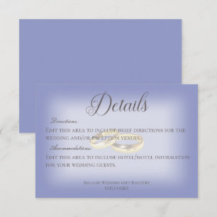 Gold Wedding Rings Periwinkle Wedding Details Begleitkarte