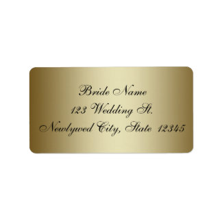 Gold Wedding RSVP Rücksendeadressen-Aufkleber Adressaufkleber