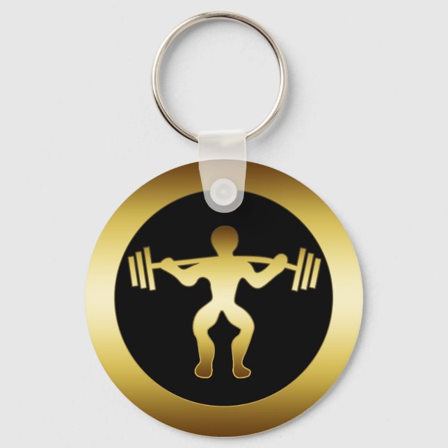 GOLD WEIGHTLIFTER SCHLÜSSELANHÄNGER (Vorderseite)