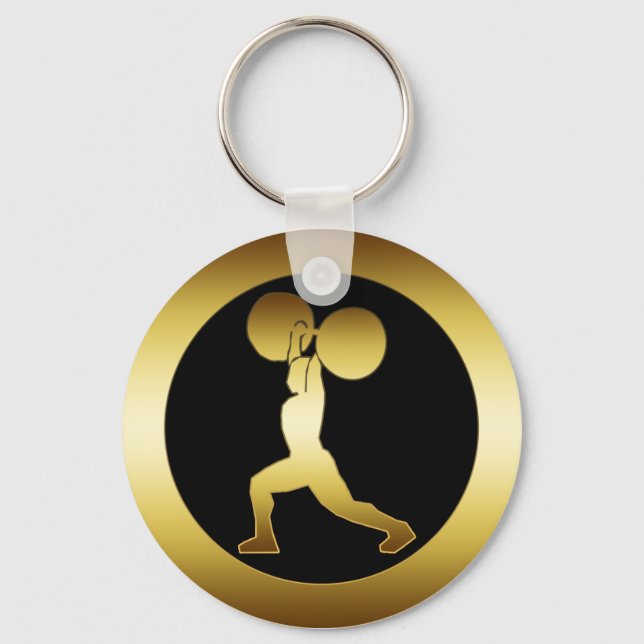 GOLD WEIGHTLIFTER SCHLÜSSELANHÄNGER (Vorderseite)