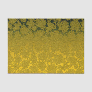 Gold Weihnachten floral sukkulentes Muster Metalli Seidenpapier