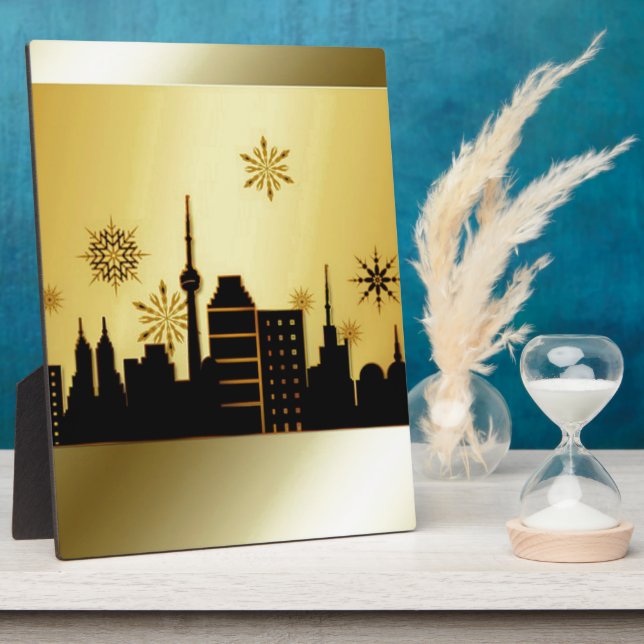 Gold Weihnachten Fotoplatte (Seite)
