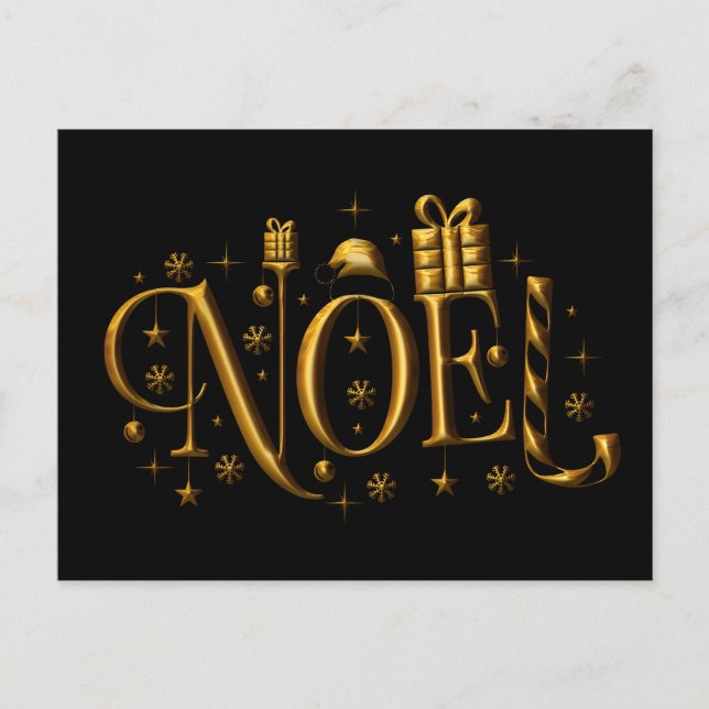 Gold-Weihnachten für Schwarze Weihnachten (Vorderseite)
