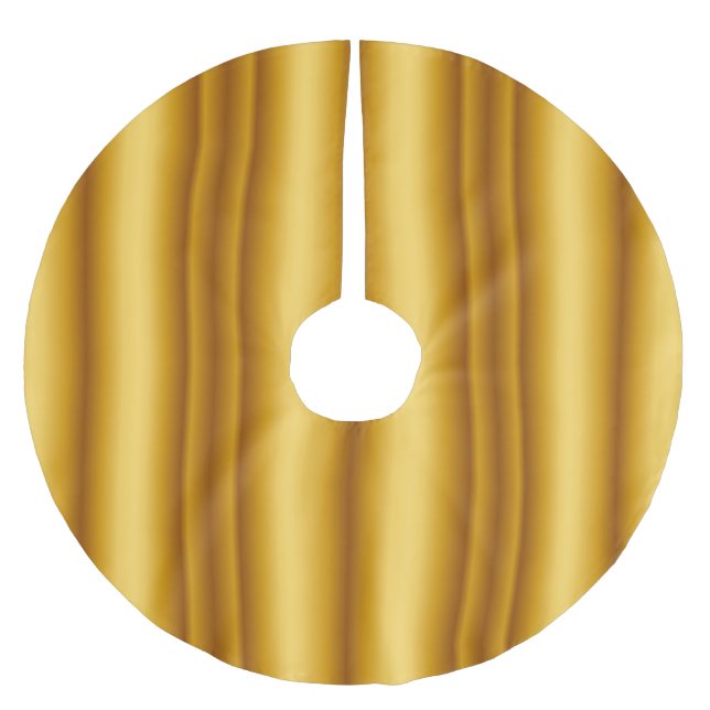Gold Weihnachten Polyester Weihnachtsbaumdecke (Vorderseite)